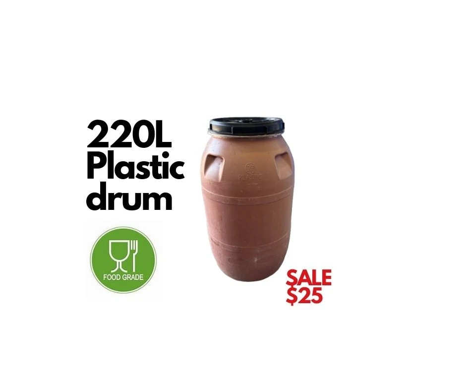 Sale on now 220L plastic barrels